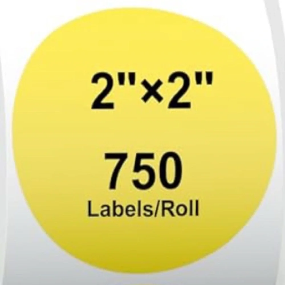 1500pcs 2 Rolls 2” Circle Thermal Stickers BULK Resellers Thank You QR Labels